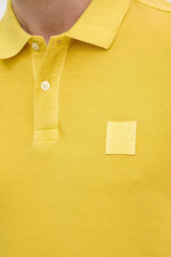 Bavlnené polo tričko United Colors of Benetton 3089U302D žltá