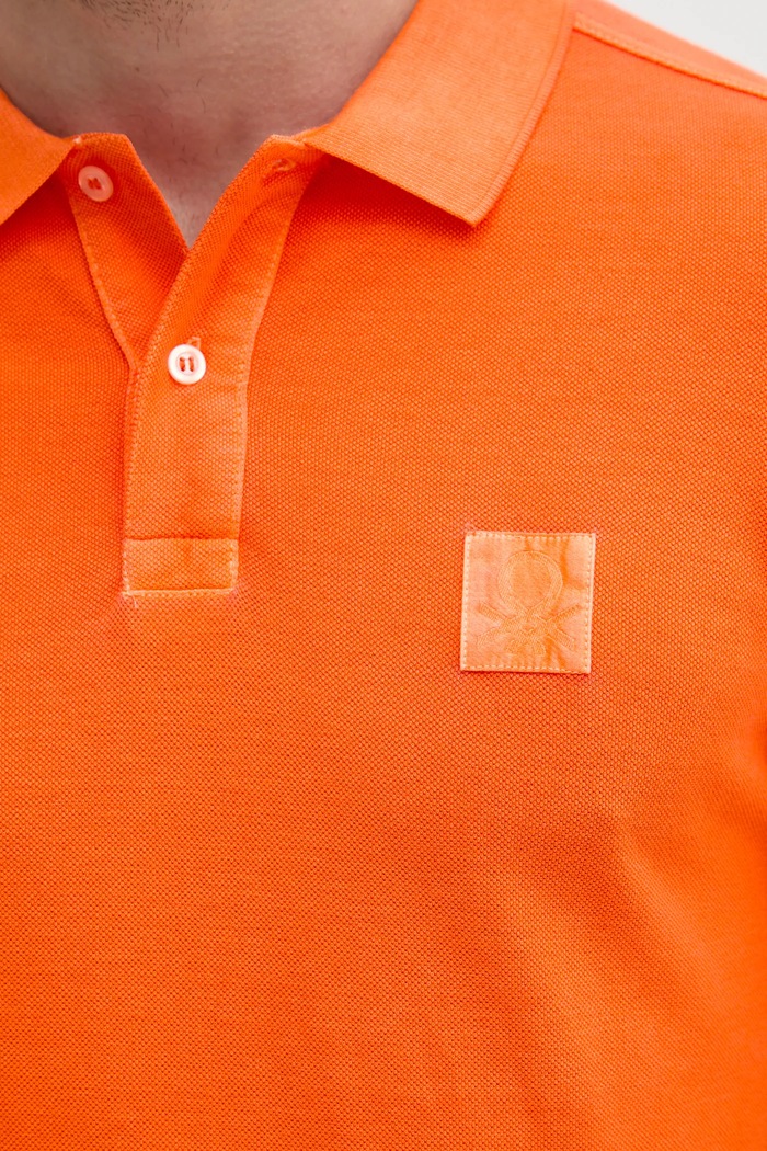 Bavlnené polo tričko United Colors of Benetton 3089U302D oranžová