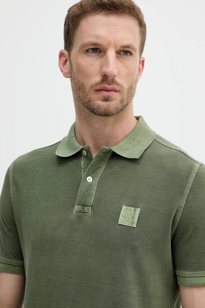 United Colors of Benetton polo bawełniane zielony 3089U302D
