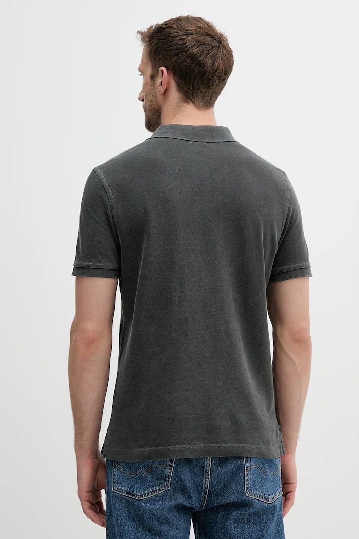 Îmbrăcăminte United Colors of Benetton polo de bumbac 3089U302D gri