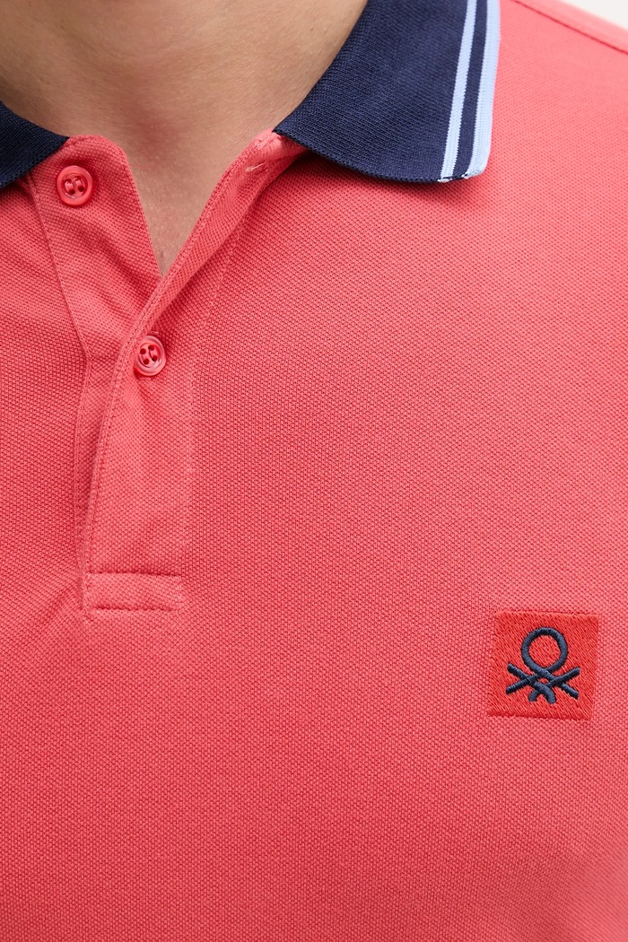 Polo United Colors of Benetton 3F9HU302E rdeča