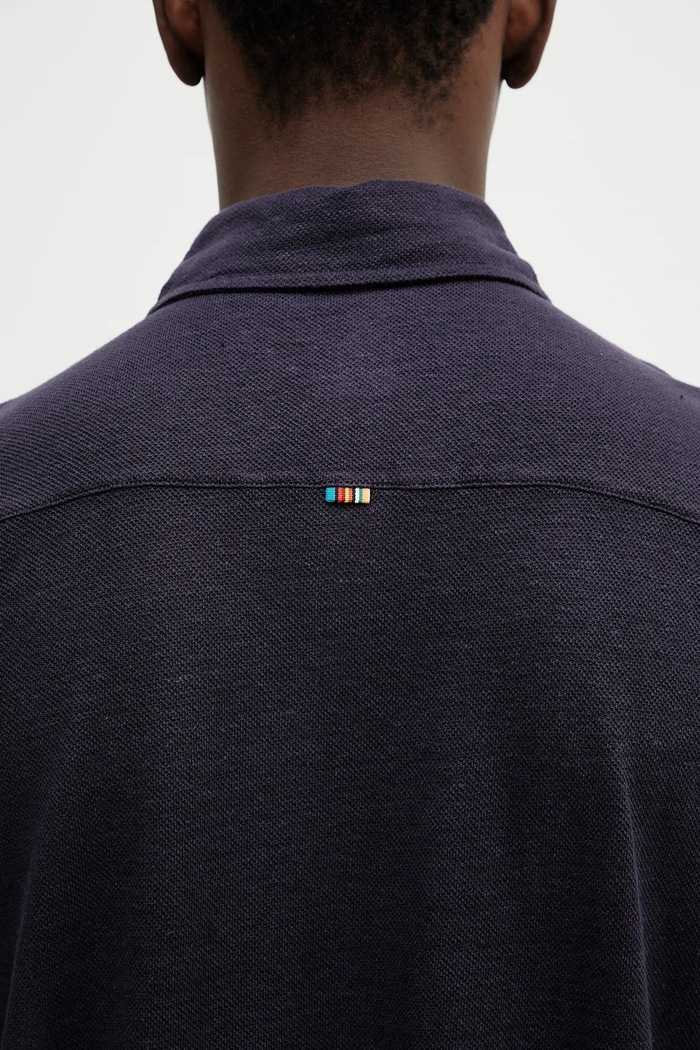 Plátěné polo tričko Paul Smith námořnická modř M1R.446Z.P01764