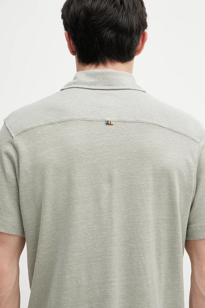 Λινό πόλο Paul Smith γκρί M1R.446Z.P01764