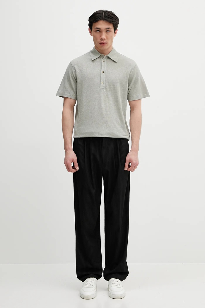 Plátěné polo tričko Paul Smith M1R.446Z.P01764 šedá