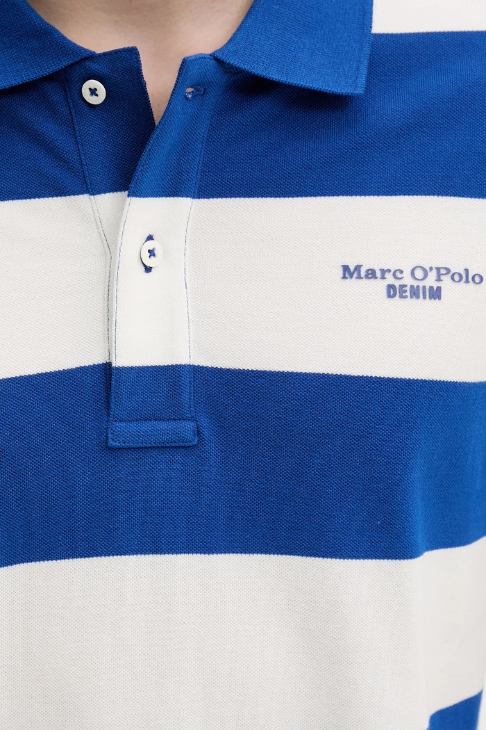 Bavlnené polo tričko Marc O'Polo 5000005949 fialová