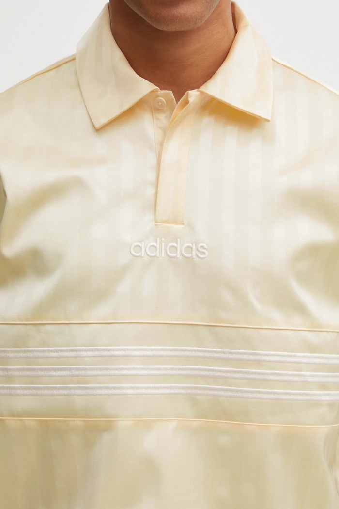 Polo majica adidas Originals Satin Jersey zlatna JY3923