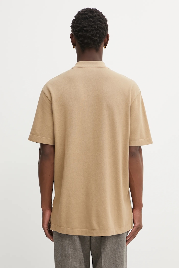 Clothing Maison Kitsuné cotton polo shirt Bold Fox Head Patch Comfort MM00210KJ7010 beige