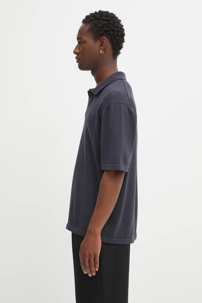 Бавовняне поло Maison Kitsuné Bold Fox Head Embroidered OM00205KT1135 сірий SS25