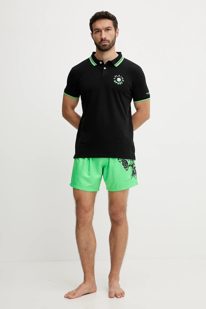 Πόλο PLEIN SPORT PS25MPL02 μαύρο SS25