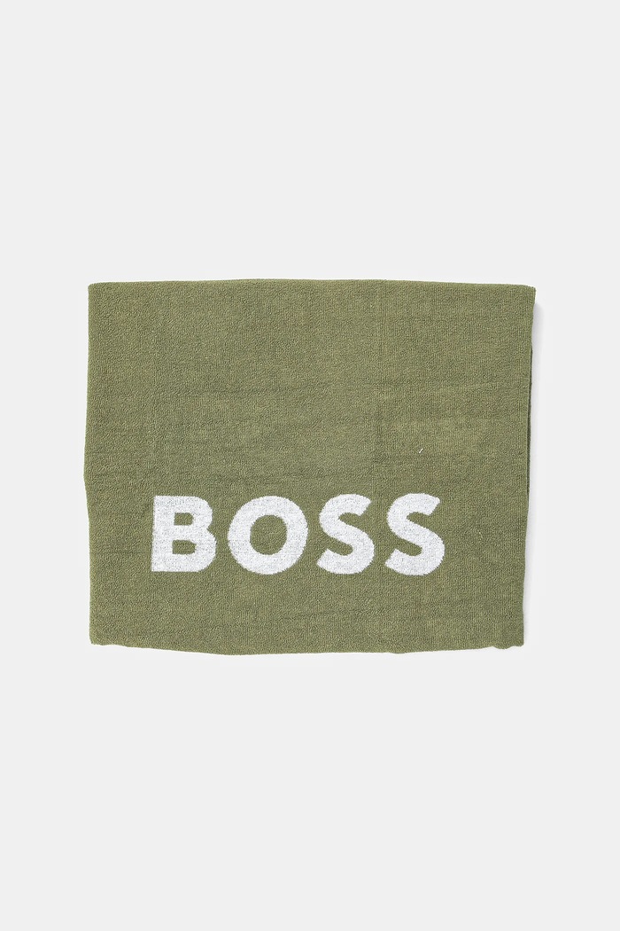 BOSS duży ręcznik bawełniany Louis 90 x 180 cm 50540419 zielony SS25