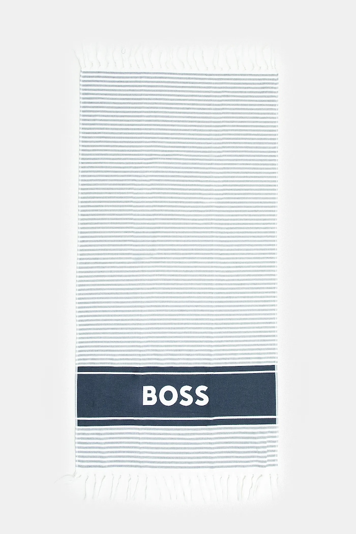Středně velký bavlněný ručník BOSS Riviera 71 x 140 cm námořnická modř 50540424