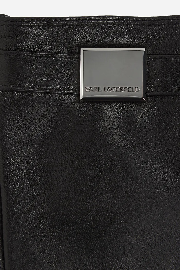 Akcesoria Karl Lagerfeld mitenki skórzane A2W33050 czarny