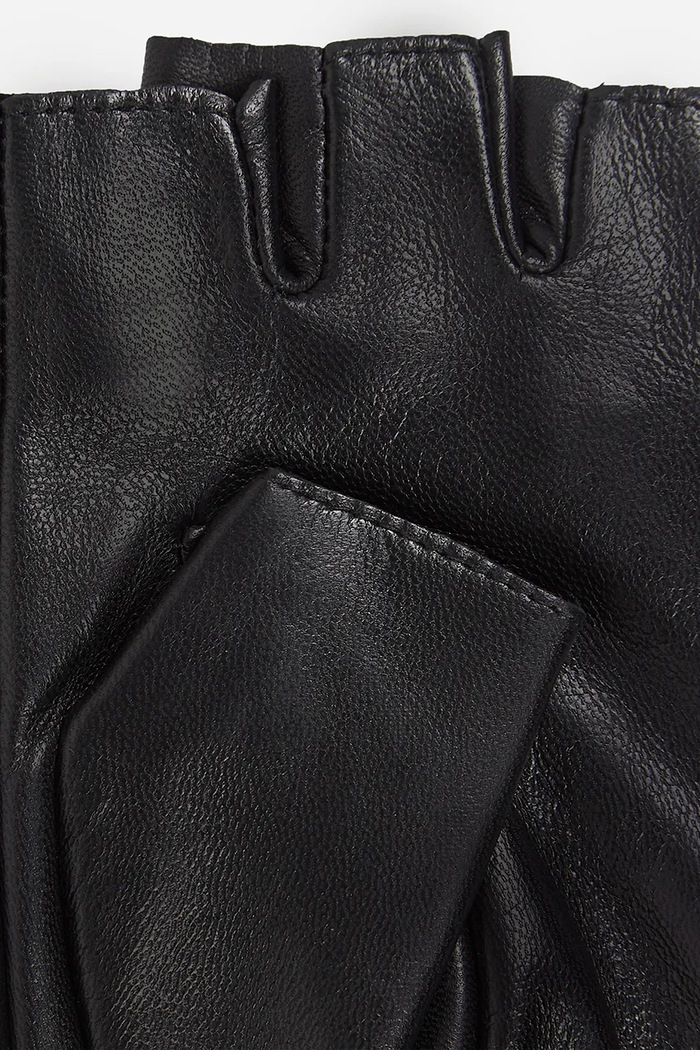Karl Lagerfeld mitenki skórzane czarny A2W33050