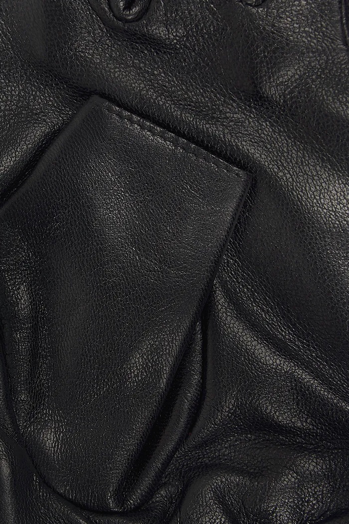 Mănuși de piele Karl Lagerfeld A2W33064 negru