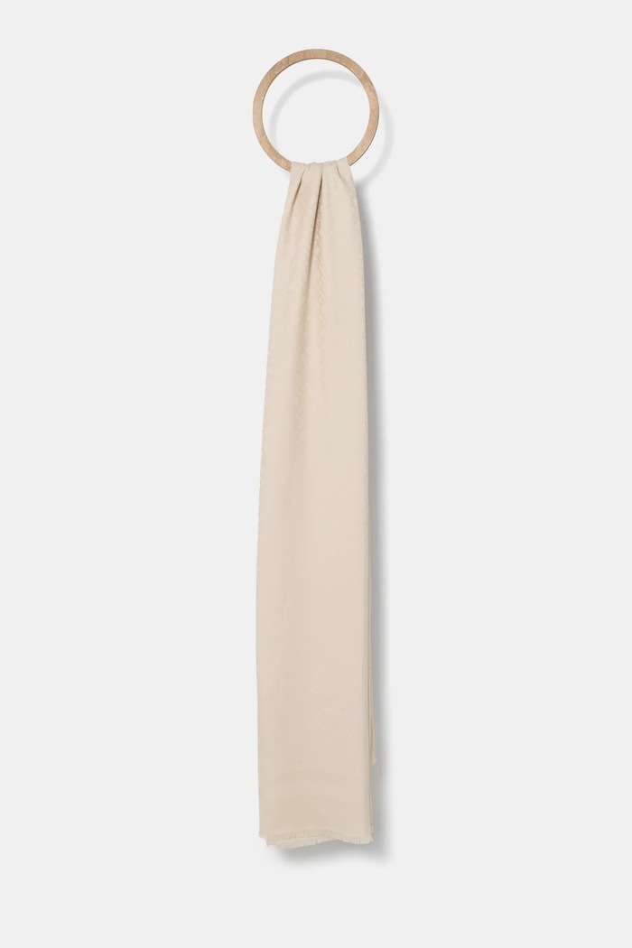 Tommy Hilfiger szal tkanina beżowy AW0AW16852