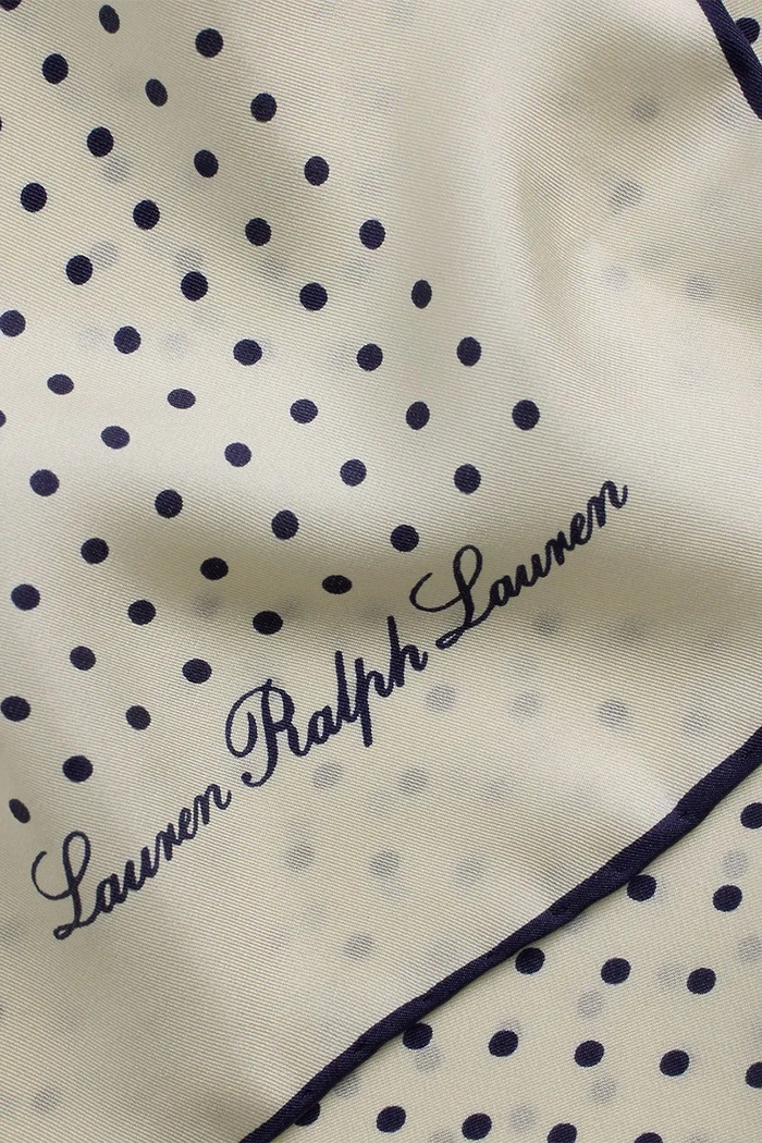 Accessori Lauren Ralph Lauren sciarpa quadrata da donna in seta 454961462 beige
