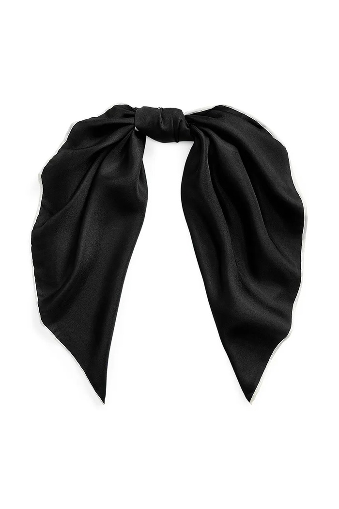 Hedvábný šátek Lauren Ralph Lauren látka černá 454966215