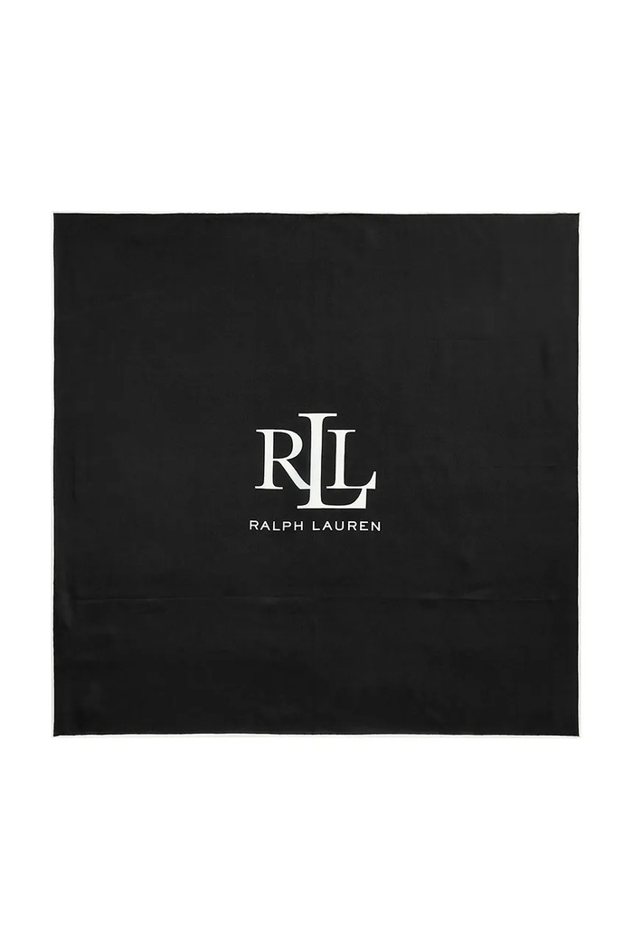 Hedvábný šátek Lauren Ralph Lauren 454966215 černá SS25