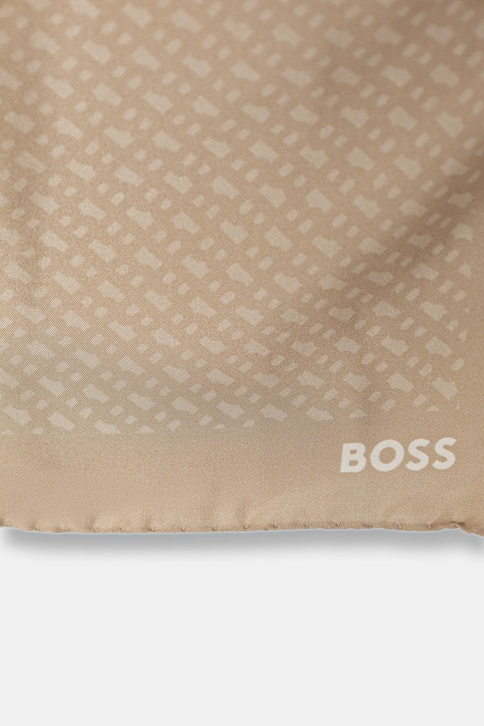 BOSS šátek dámský hedvábný Lainy 50536118 béžová SS26