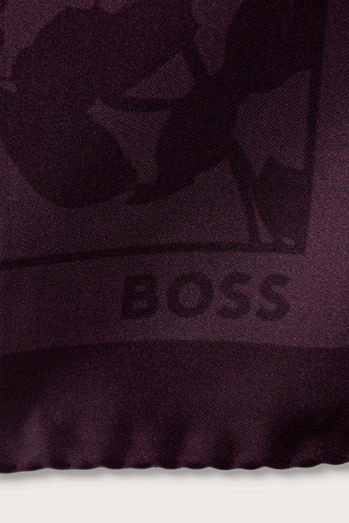 BOSS šátek dámský hedvábný Lainy 50536118 fialová SS26