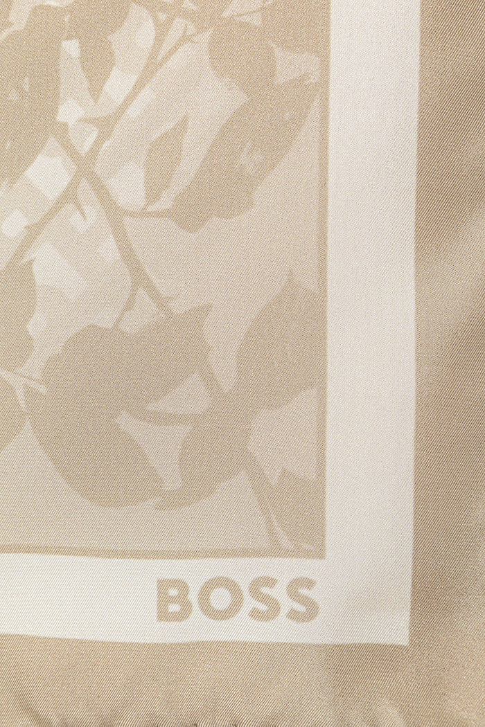 Doplňky BOSS šátek dámský hedvábný Lainy 50536118 béžová