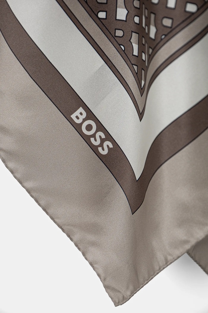 Accesorii BOSS eșarfă feminină de mătase Lainy 50536118 maro