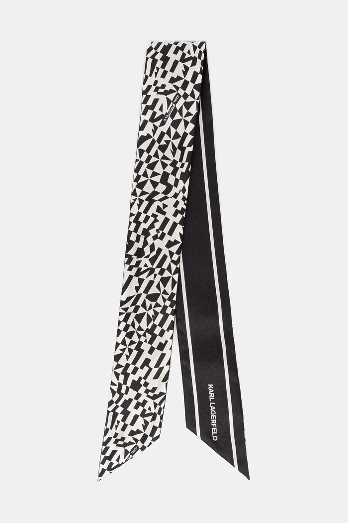 Karl Lagerfeld chusta jedwab biały A1W33053