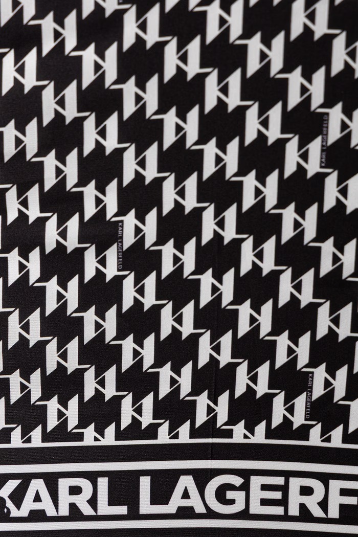 Karl Lagerfeld Μεταξωτό φουλάρι Karl Lagerfeld A1W33181 μαύρο SS25