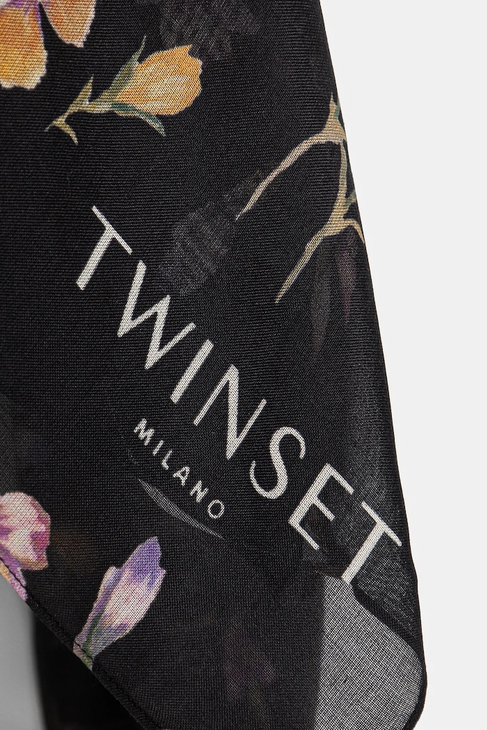 Akcesoria Twinset szal z domieszką wełny 251TA4340 czarny