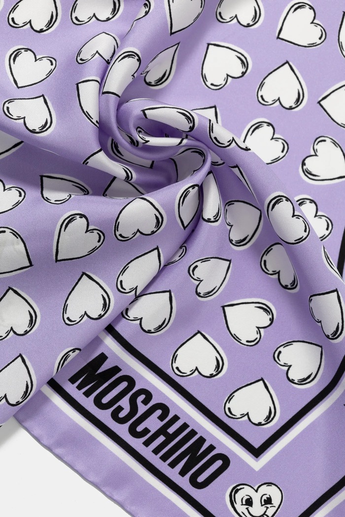 Αξεσουάρ Μεταξωτό φουλάρι Moschino M3211.3549 μωβ