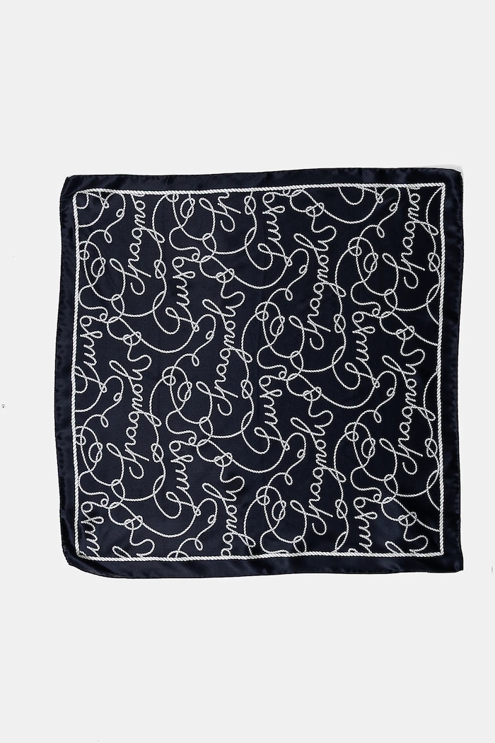 Luisa Spagnoli foulard in seta 541827 blu navy SS25