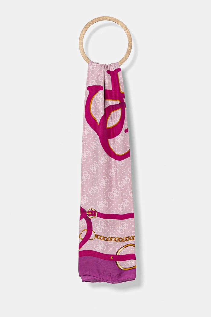 Šátek Guess FOULARD látka růžová AW5246.SIL30