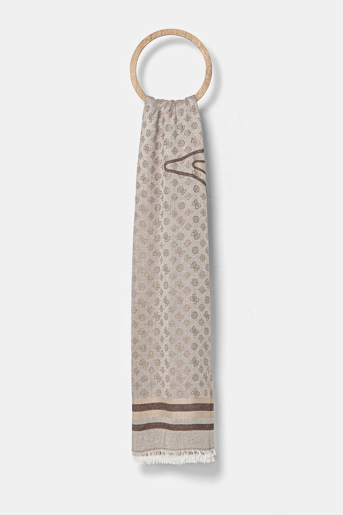 Šátek Guess KEFIAH látka béžová AW5249.VIS03