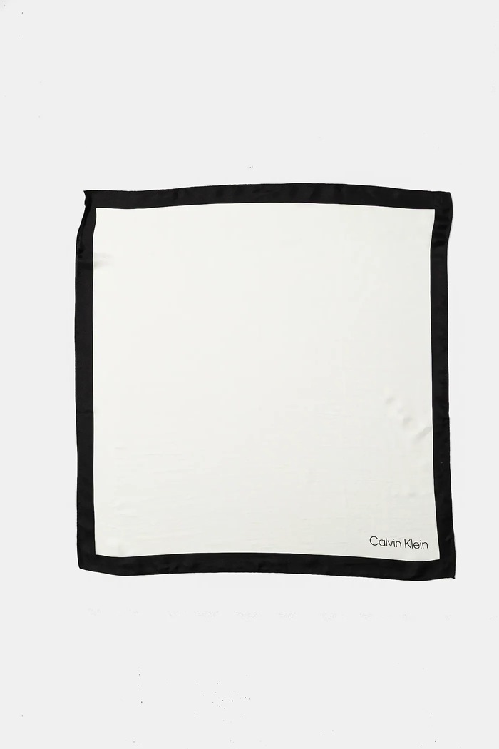 Μεταξωτό φουλάρι Calvin Klein K60K612978 λευκό SS25