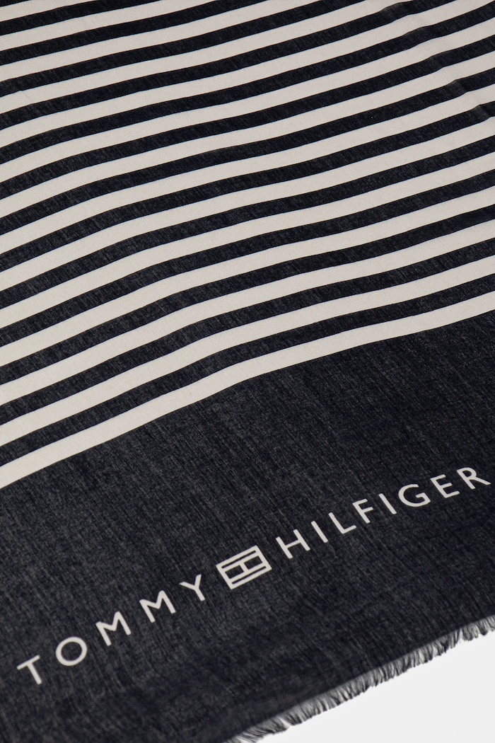 Μεγάλο κασκόλ Tommy Hilfiger AW0AW17142 σκούρο μπλε SS25