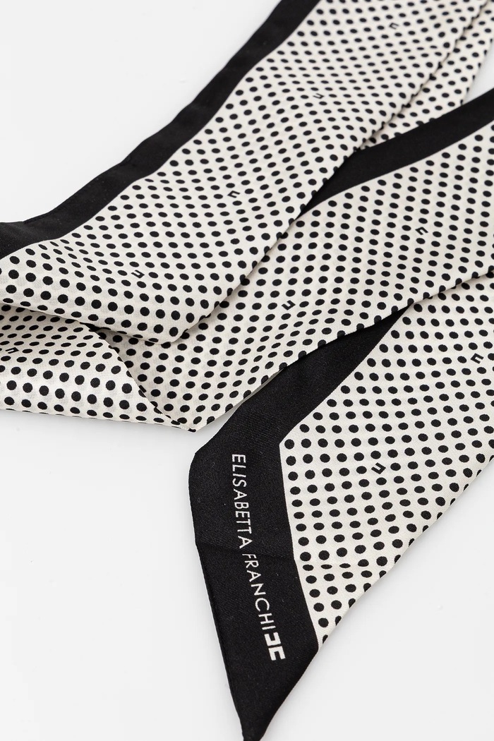 Elisabetta Franchi foulard in seta FO07L52E2 nero SS25