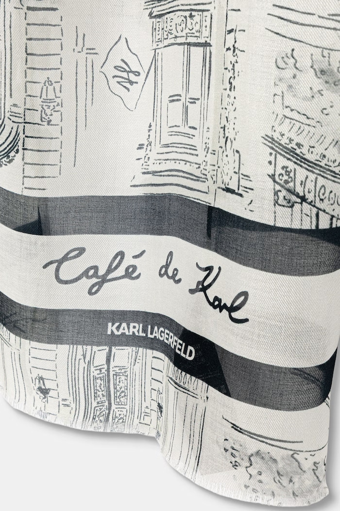 Аксесуари Хустка з домішкою кашеміру Karl Lagerfeld A2W33022 бежевий