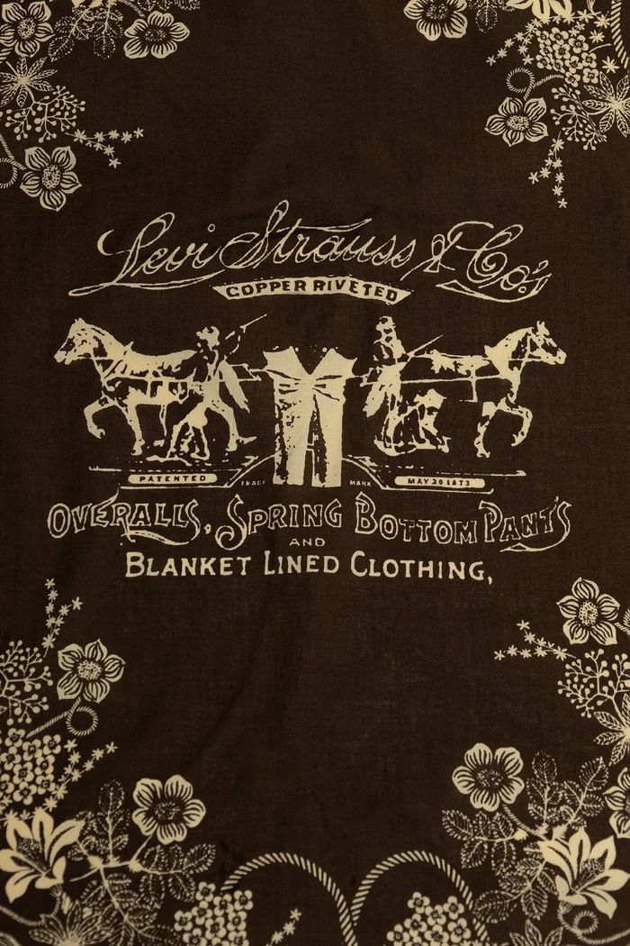 Levi's Βαμβακερό κασκόλ Levi's 002GB.0001 καφέ SS25