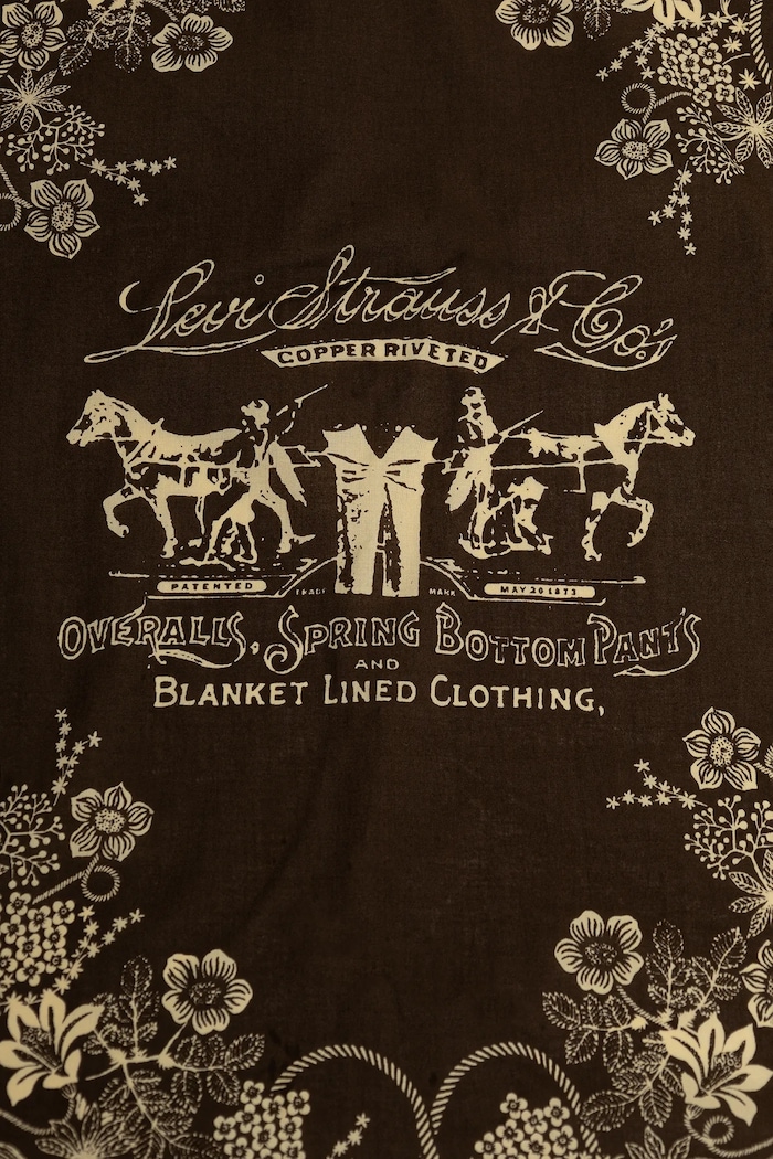 Levi's Βαμβακερό κασκόλ Levi's 002GB.0001 καφέ SS25