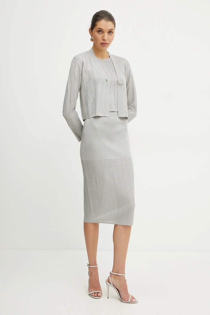 Sukně Armani Exchange XW000113.AF11957 šedá SS25