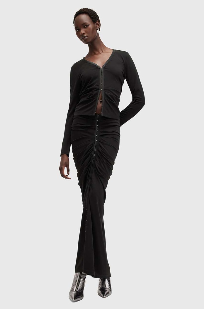 Sukně AllSaints CADELL maxi černá W003RB