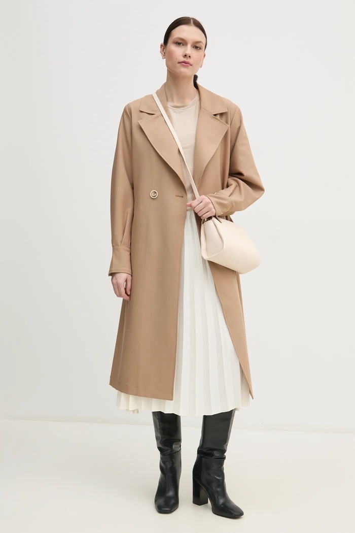 Tommy Hilfiger spódnica WW0WW43886 beżowy AW25