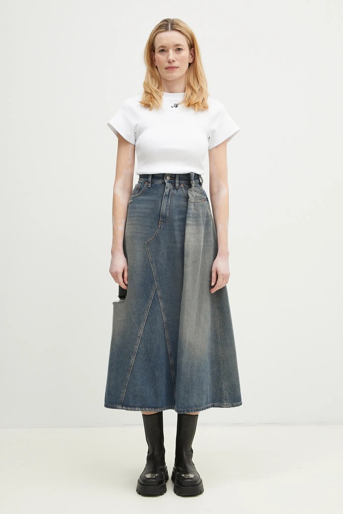 MM6 Maison Margiela denim skirt S52ME0022 blue