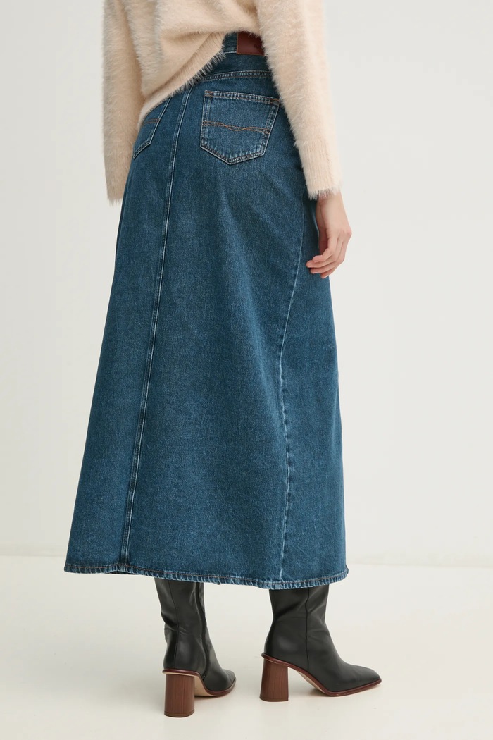 Ruházat Pepe Jeans farmer szoknya MAXI SKIRT HW PL901185EF2L kék