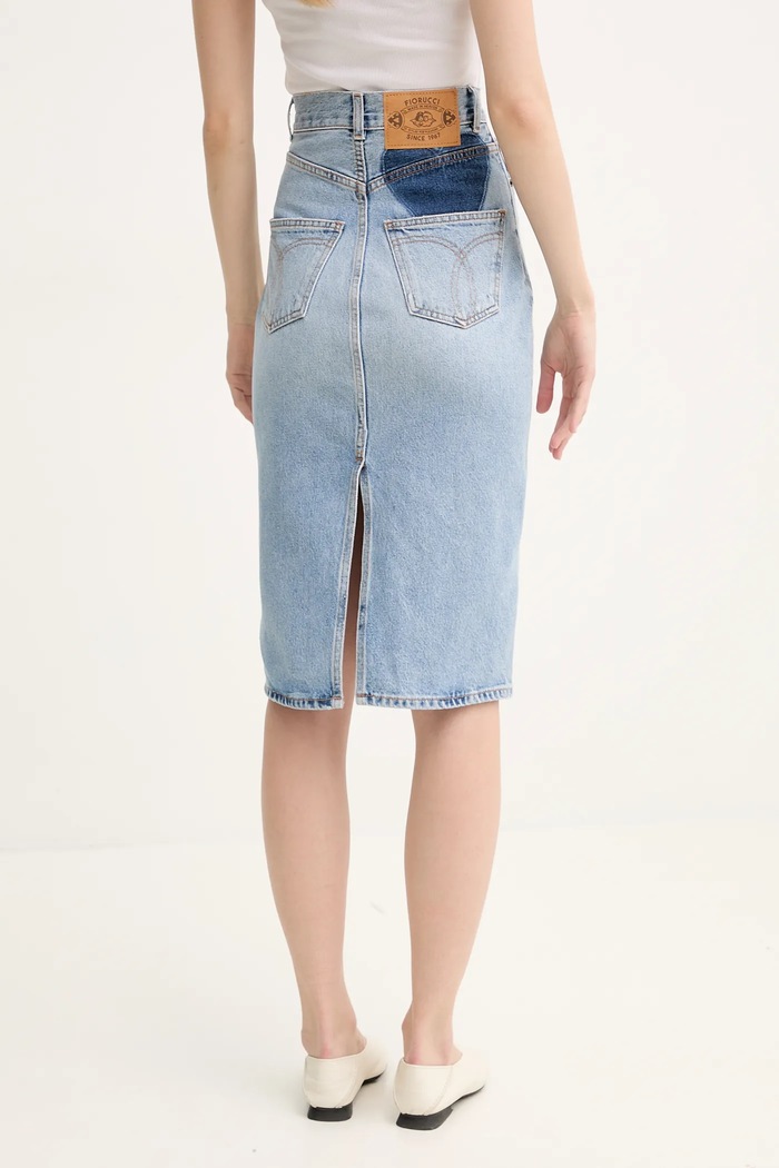 Ruházat Fiorucci farmer szoknya Faded Heart Pocket Denim Midi Skirt W02SPDSK295DN01DN01 kék