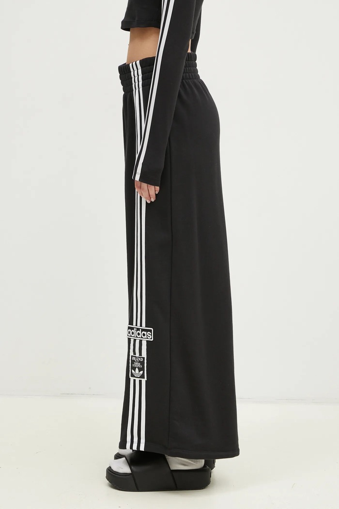 adidas Originals cotton skirt MAXI SKIRT JC8538 black SS25