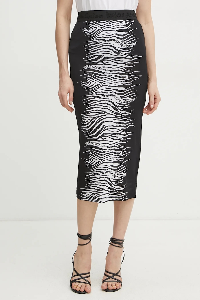 Sukně Versace Jeans Couture midi černá 78HAE8P6.JS474