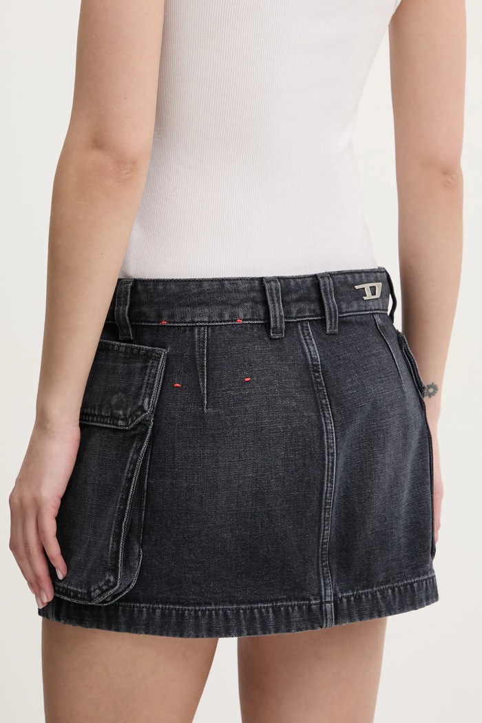 Odzież Diesel spódnica jeansowa DE-TON SKIRT A15784.007Z9 szary