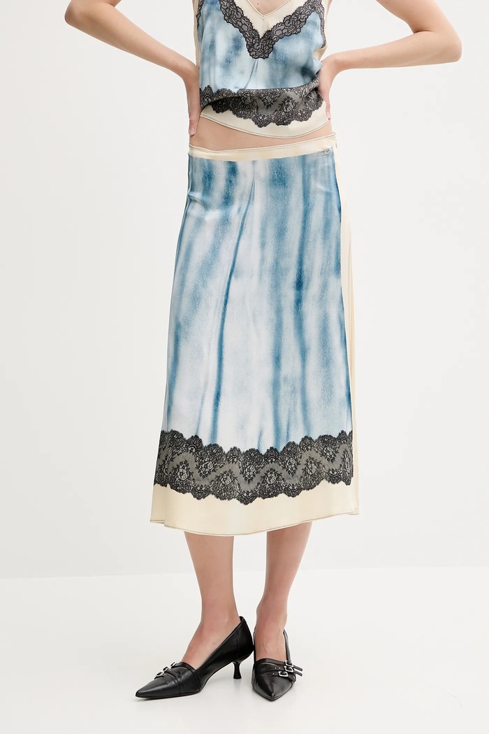 Sukňa Diesel O-NEIRIC SKIRT s elastanom modrá A16750.0IKAS