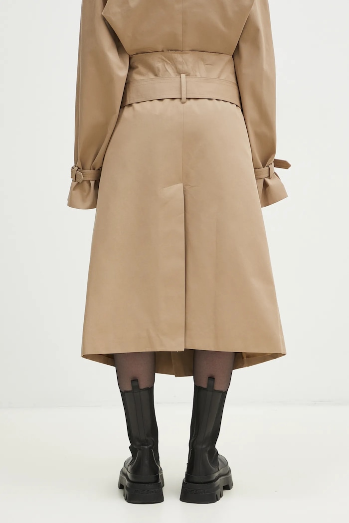 Одежда Хлопковая юбка VETEMENTS Deconstructed Trenchcoat WA66SK400S бежевый